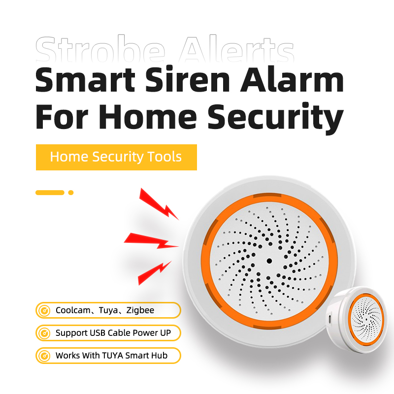 Smart Home Hub - Coolcam Tuya Zigbee Smart Siren Alarm