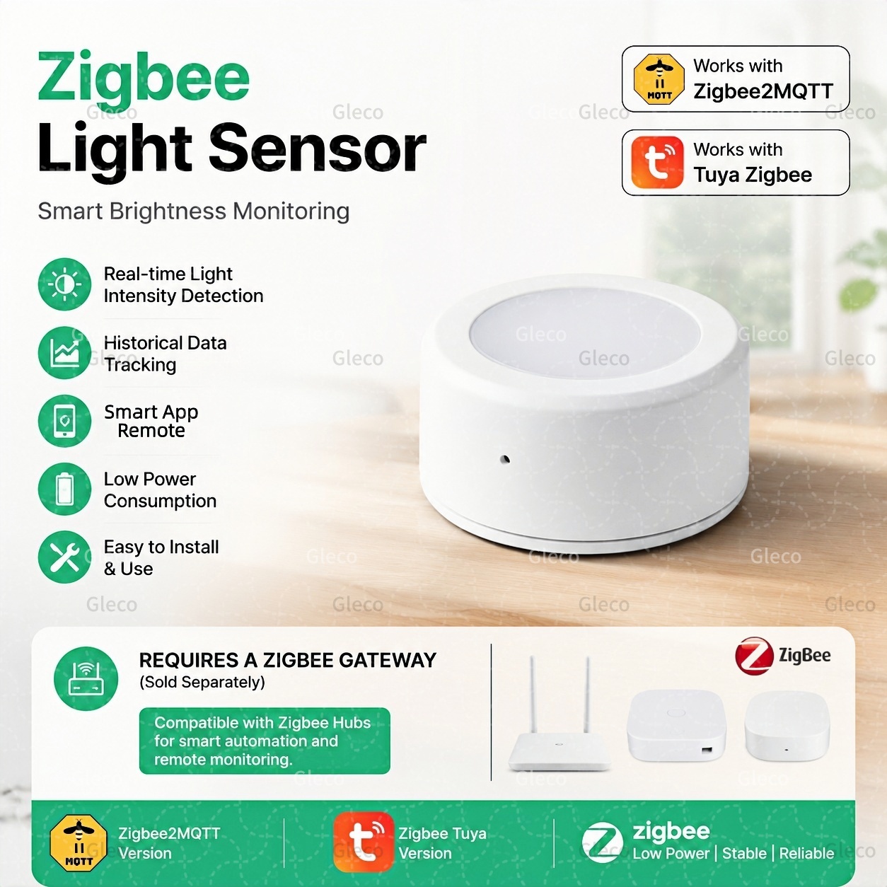 Smart Home Hub - ZigBee Luminance Light Sensor Brightness Illumination