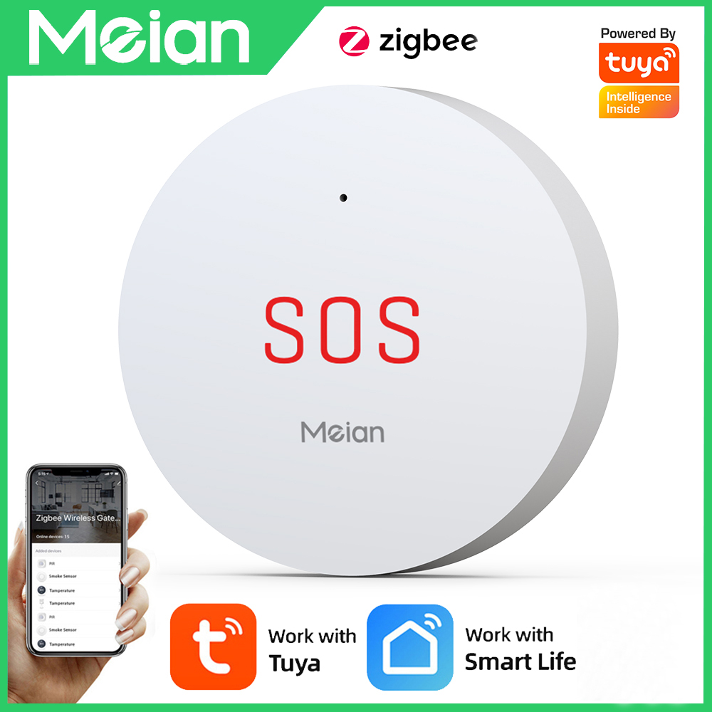 Smart Home Hub - Meian Zigbee Tuya SOS Emergency Button