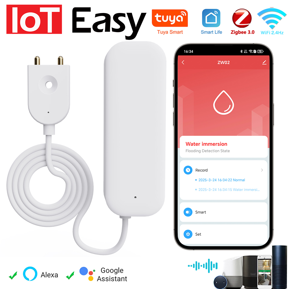 Smart Home Features - Tuya WiFi ZigBee Water Sensor Leakage