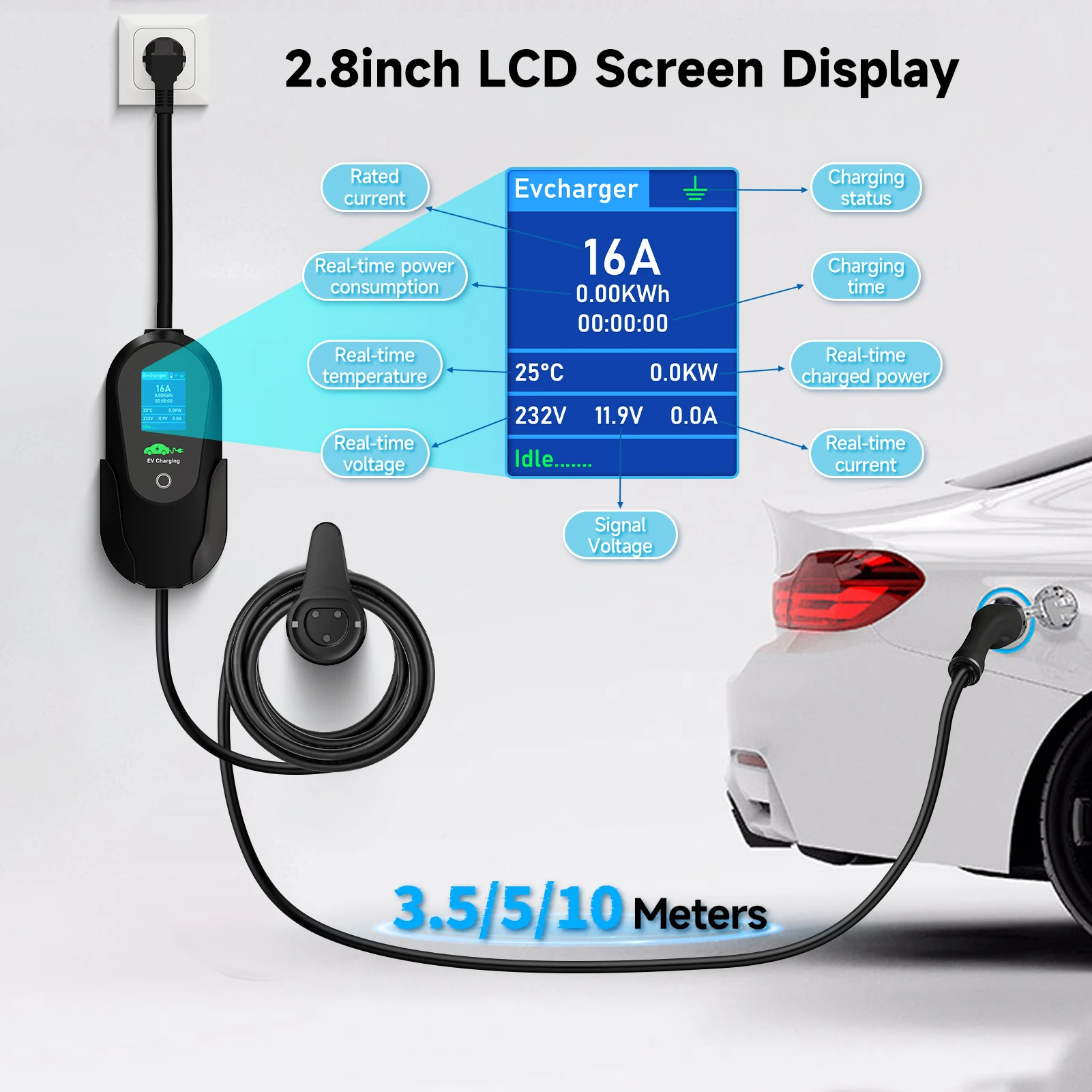 AFEEV Type 2 Portable EV Charg - Wifi Smart Plug recension och pris