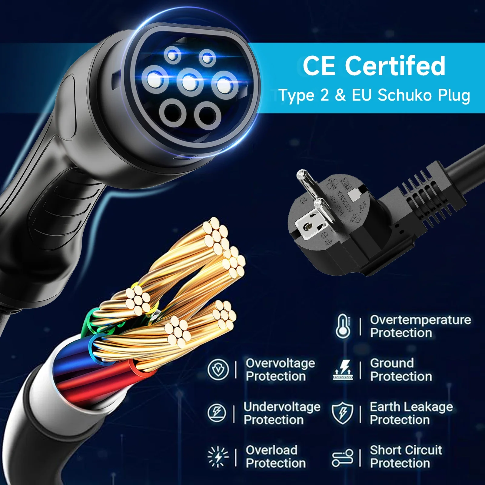 AFEEV Type 2 Portable EV Charg - Wifi Smart Plug recension och pris