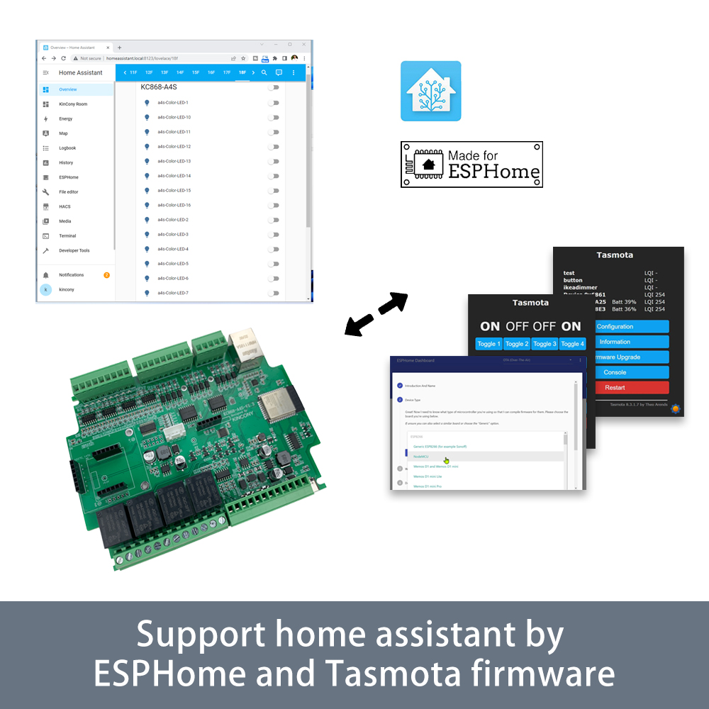 KC868-A4S ESP32 ESPhome Tasmot - Smart Home Mqtt recension och pris
