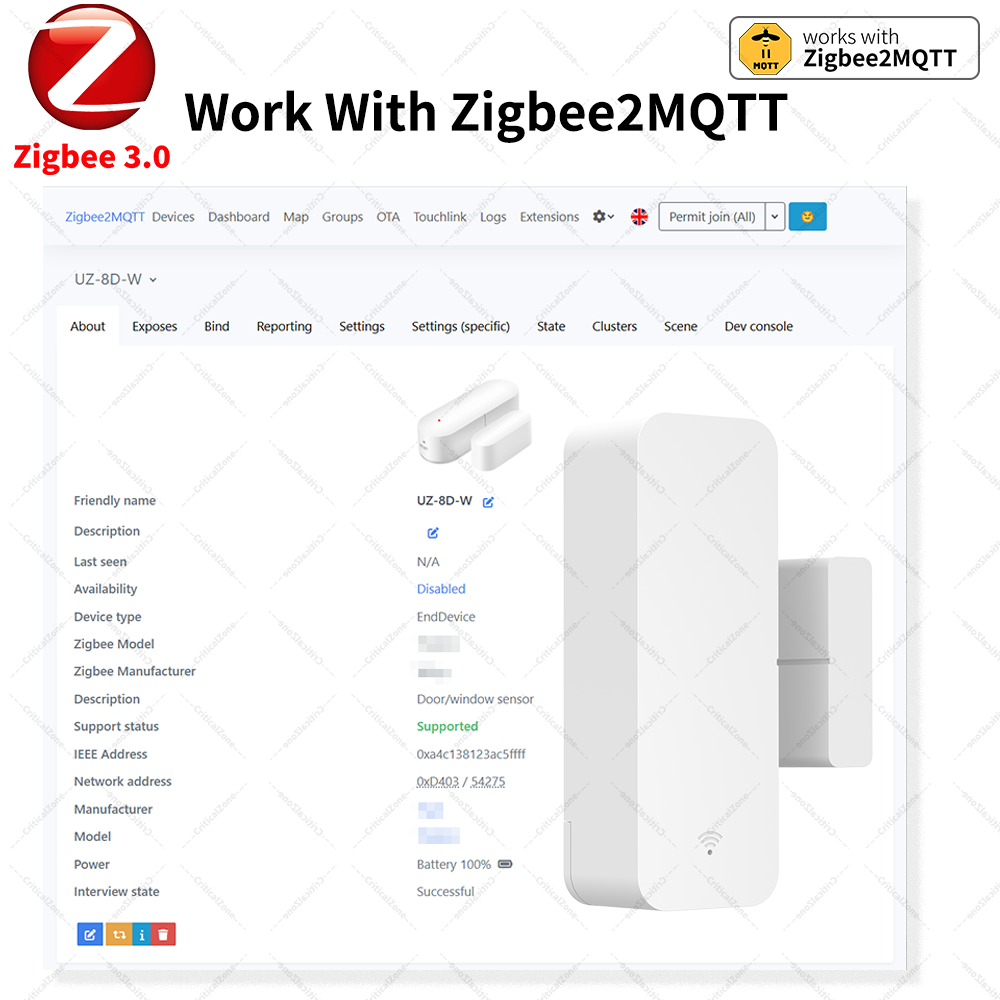 Zigbee 3.0 Door Window Sensor  - Smart Home Yandex recension och pris