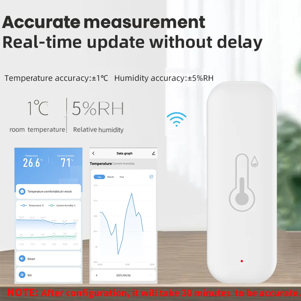 1~4pcs Tuya WiFi Temperature H - Smart Home Yandex recension och pris