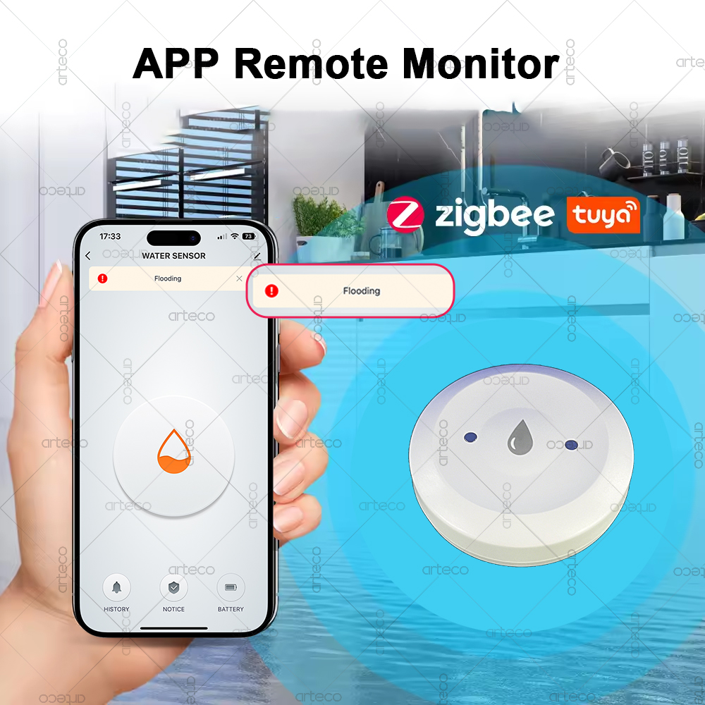 Tuya Smart Zigbee Water Sensor - Smart Home Features recension och pris