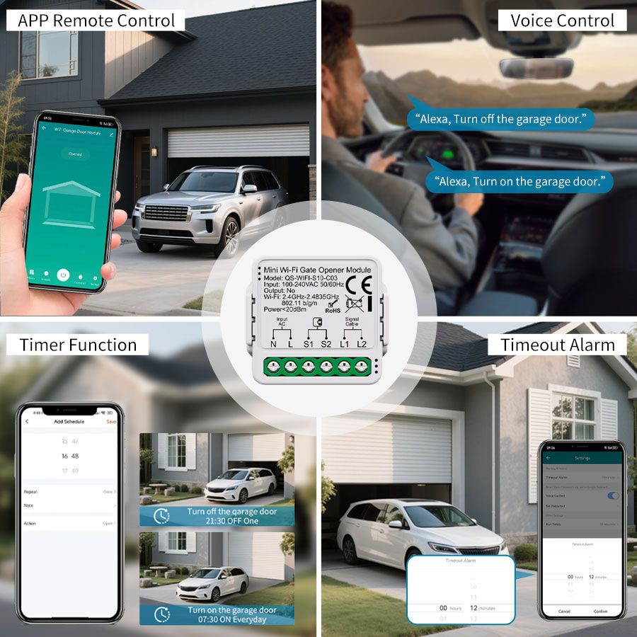 Tuya Smart WiFi or Zigbee Gara - Smart Garage Door Opener recension och pris