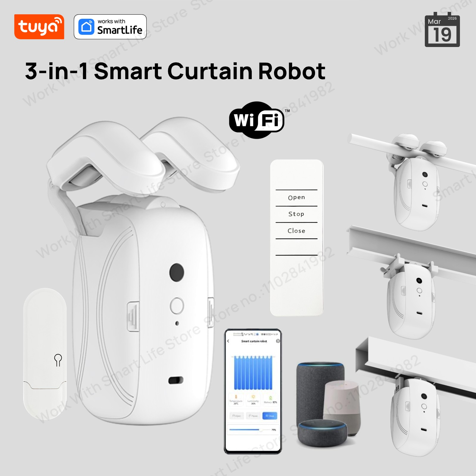1/2PCS Tuya Smart WiFi Curtain - Smart Home Hub recension och pris