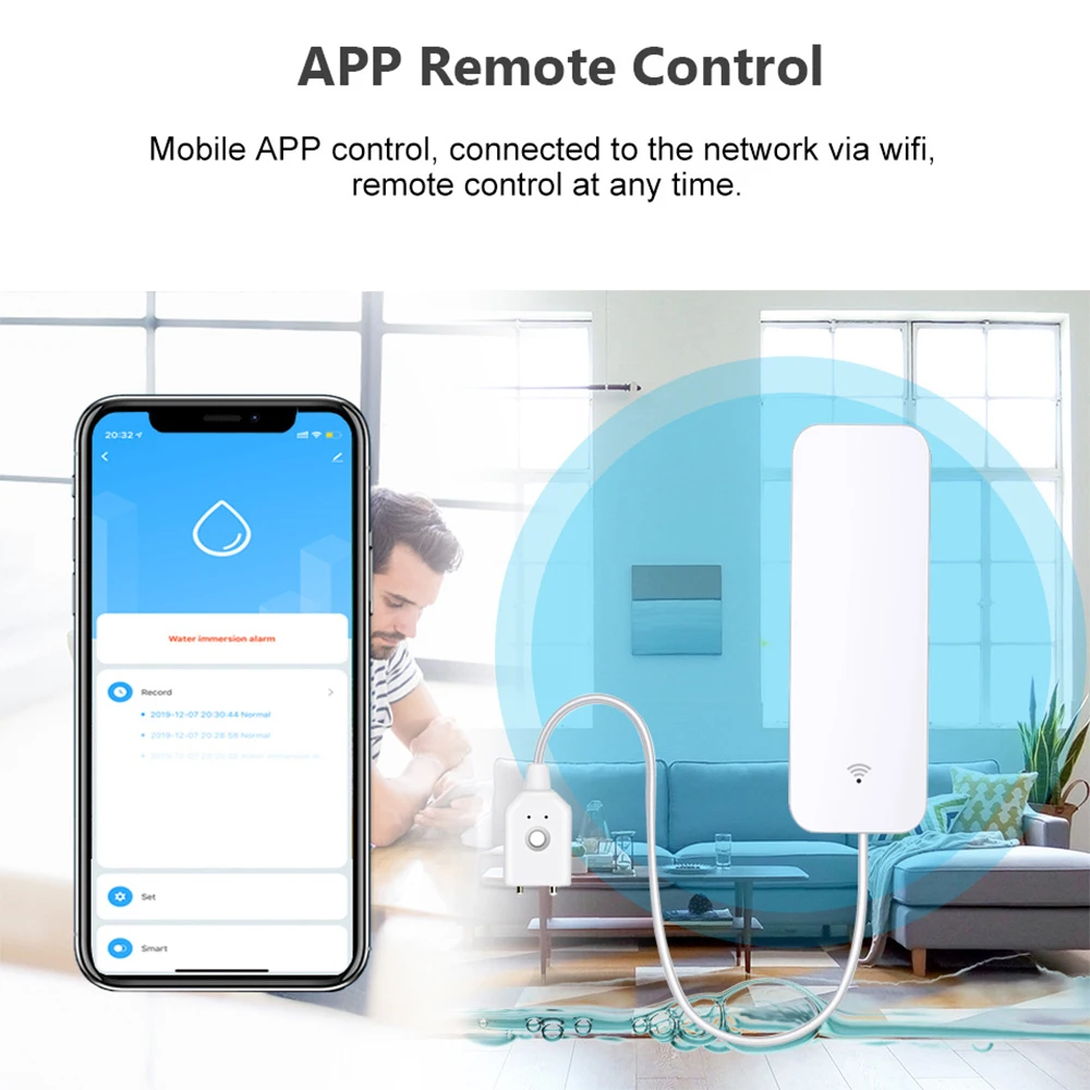 Tuya WiFi Zigbee Water Sensor  - Smart Home Features recension och pris