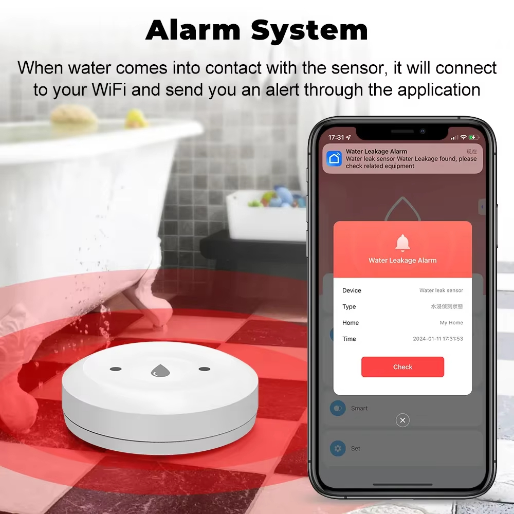 Tuya ZigBee 3.0 Water Leak Det - Smart Home Features recension och pris