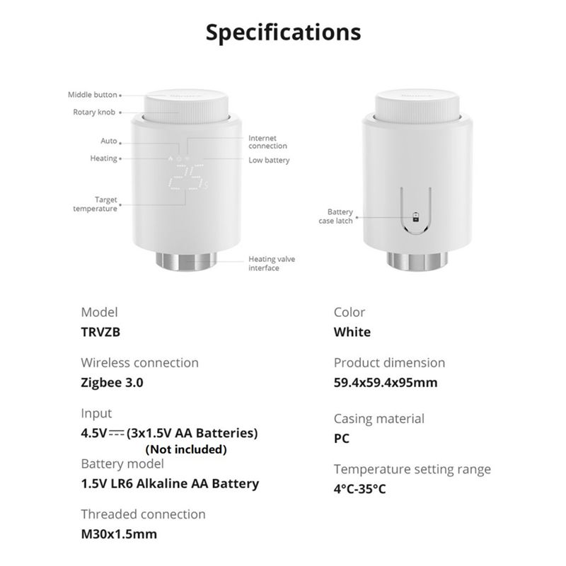 Smart Thermostatic Radiator Va - Smart Home Mqtt recension och pris
