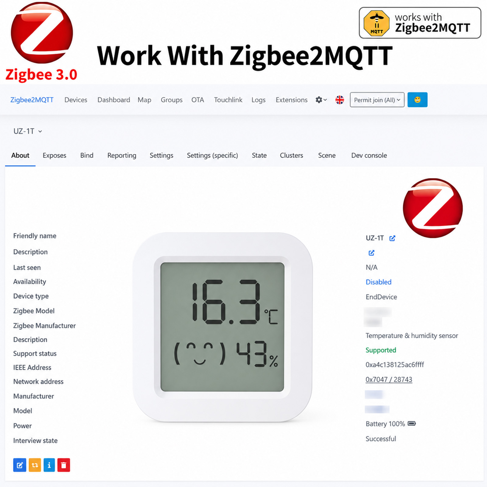 Zigbee 3.0 Temperature and Hum - Smart Home Yandex recension och pris