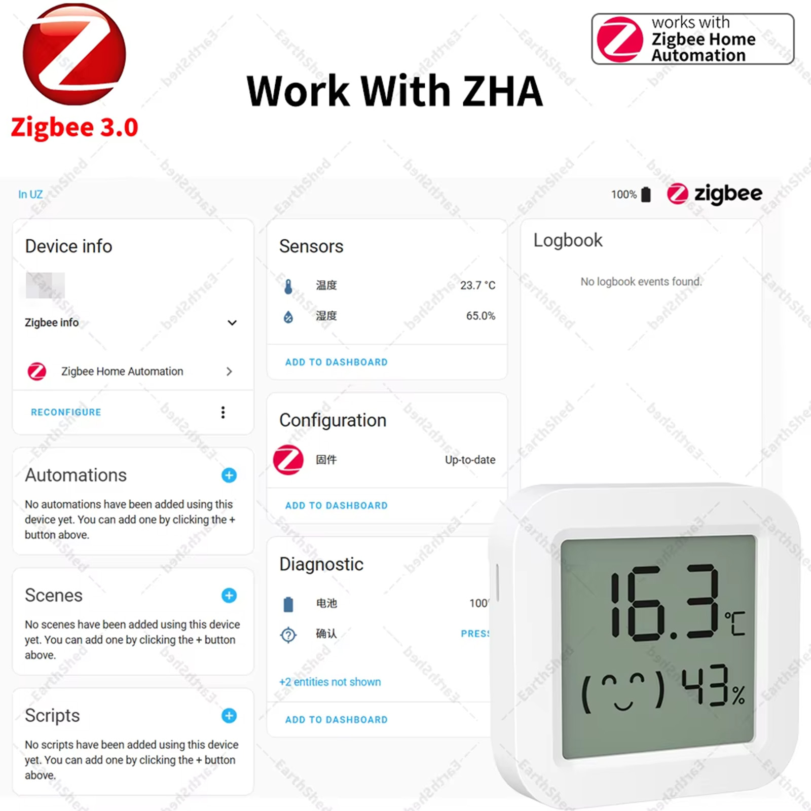 Zigbee 3.0 Temperature and Hum - Smart Home Yandex recension och pris