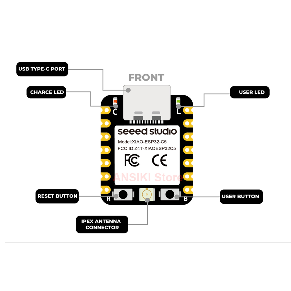 seeed studio XIAO ESP32-C5 Fir - Smart Home Mqtt recension och pris
