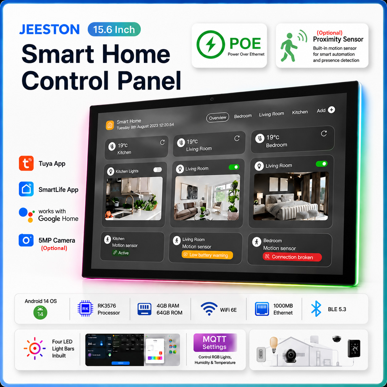 15.6 Inch InWall Smart Home Co - Smart Home Mqtt recension och pris